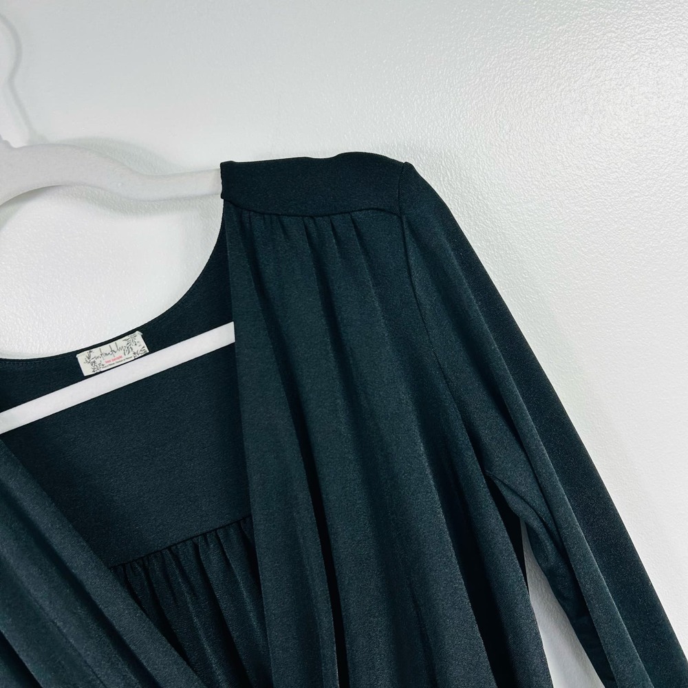 Free People Intimately Free Black Slinky Body Suit Blouse Size Small - Picture 2 of 7